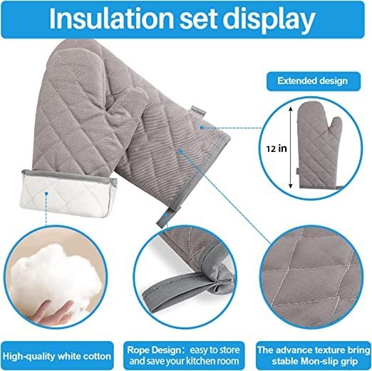 MMIAOYAN oven mitts with textured surface for extra grip and control