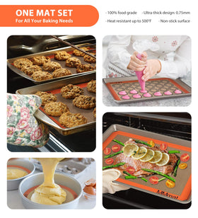 MMMAT food-grade silicone six-pack mats for safe, reusable baking