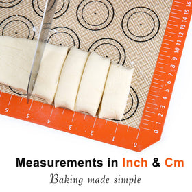 MMMAT half-sheet size fits standard pans for macarons cookies and pies