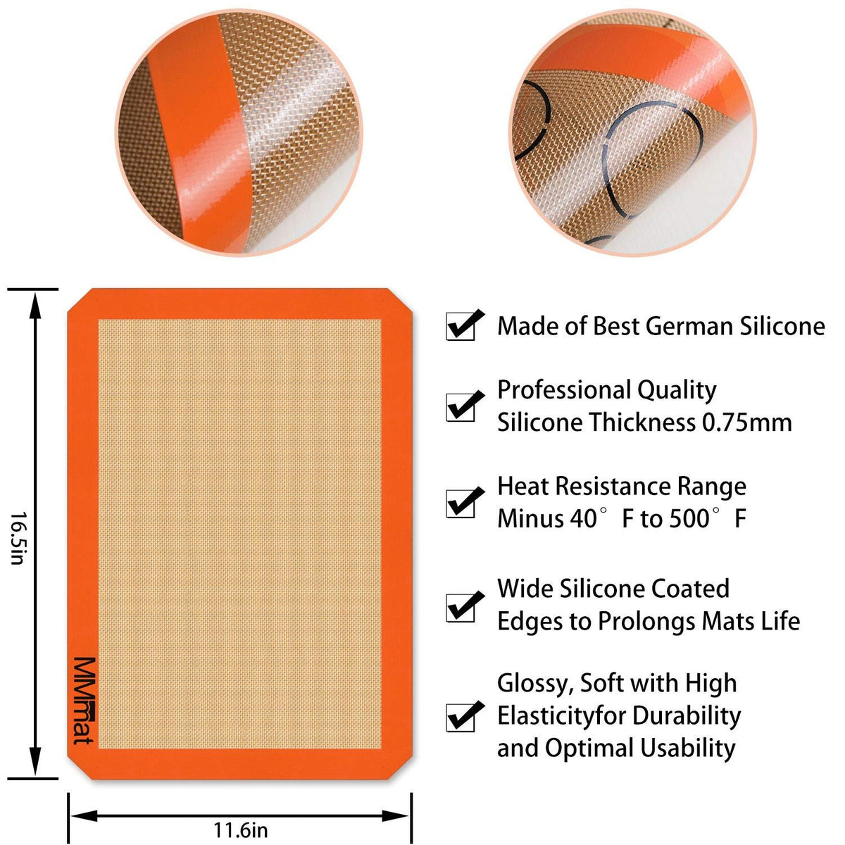 MMMAT non-slip baking mat grip keeps trays steady during baking.