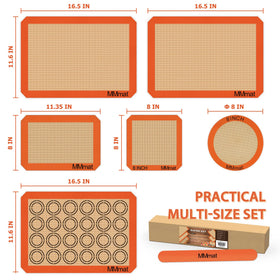 MMMAT non-stick silicone baking mats providing effortless food release and crispy edges