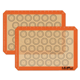MMMAT silicone baking mat flatlay shows reusable non-stick surface for easy food release