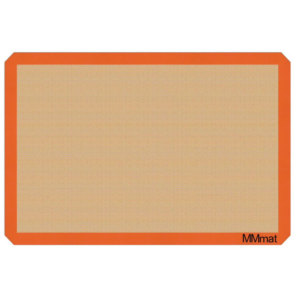MMMAT silicone baking mat full-size sheet fits standard pans for spacious baking.
