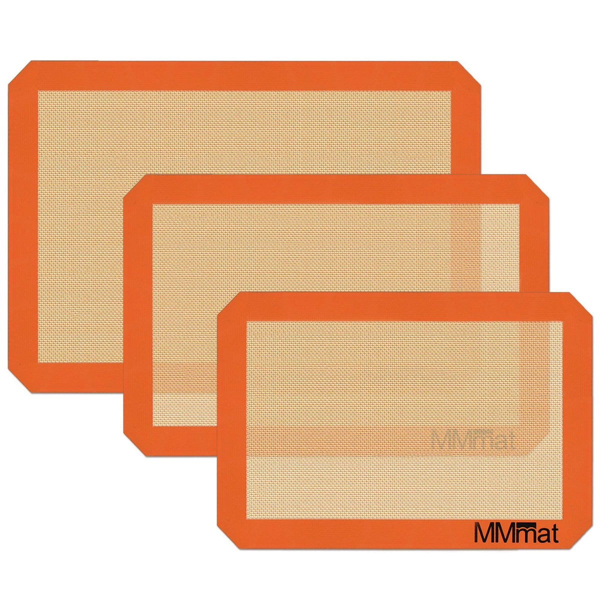 MMMAT silicone baking mat half-sheet with non-stick surface for easy release.