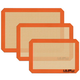 MMMAT silicone baking mat half-sheet with non-stick surface for easy release.