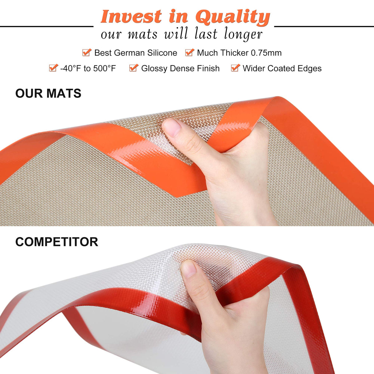 MMMAT 500°F heat resistance ideal for baking.