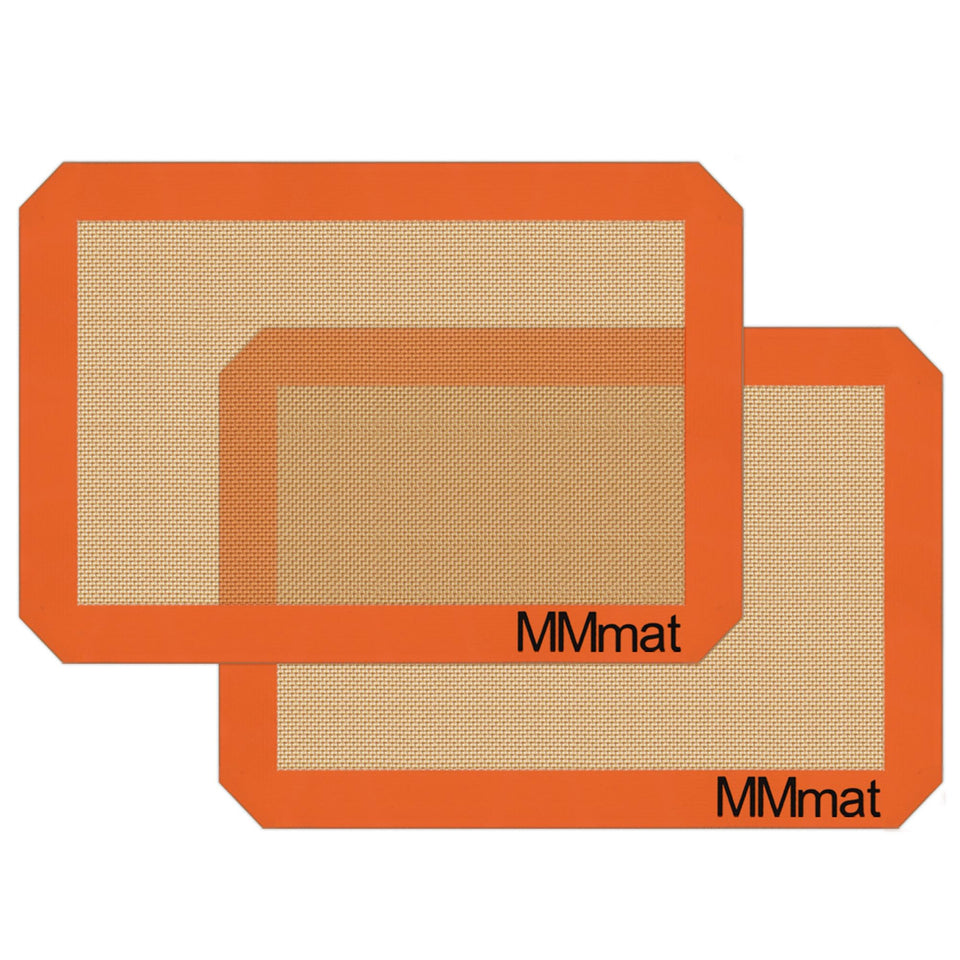 MMMAT silicone baking mat shows nonstick surface for easy release.