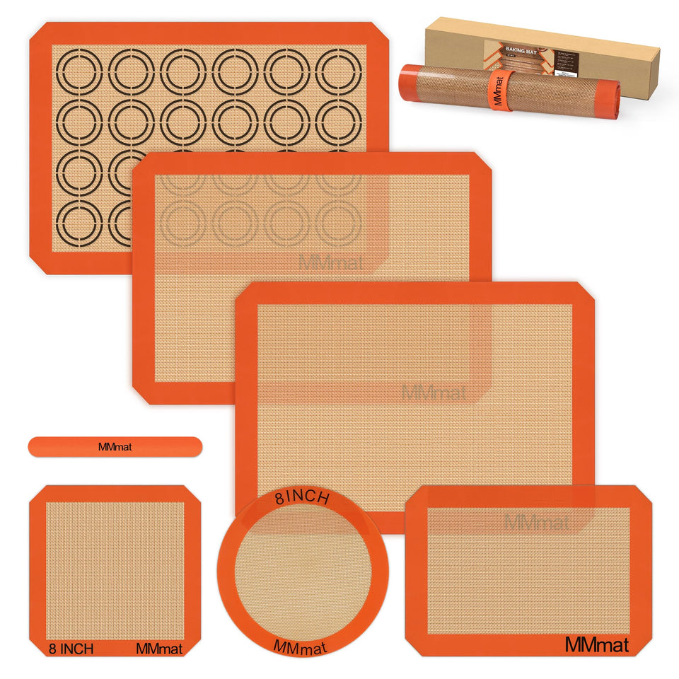 MMMAT silicone baking mats set of six with non-stick surface for easy food release