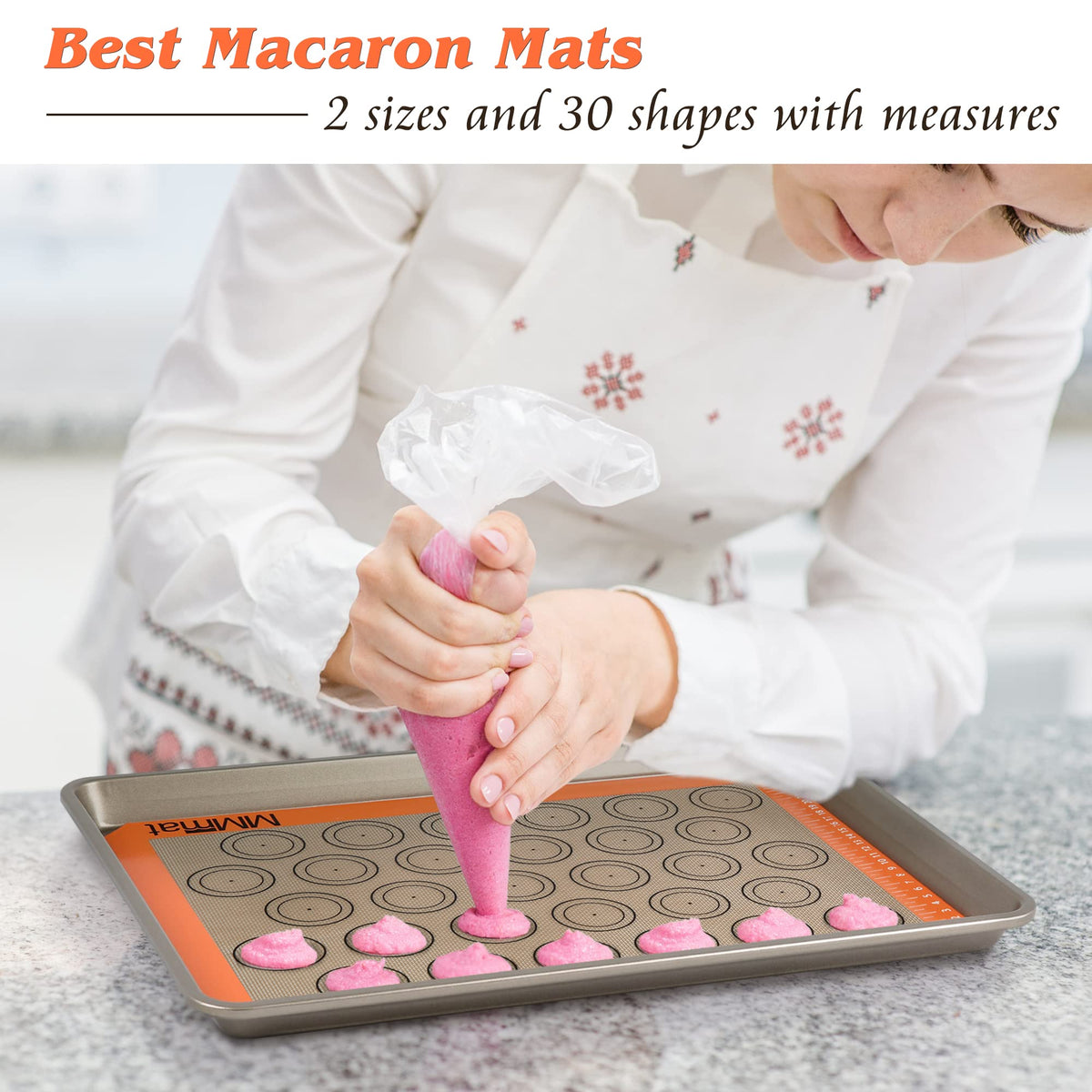 MMMAT versatile baking mat supports pizza macarons pies and treats