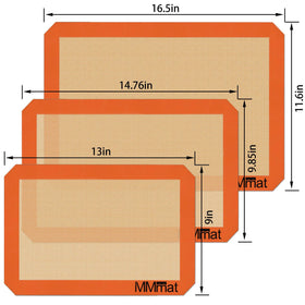 MMMAT versatile baking mat set for cookies, pastries, pizza, and more.