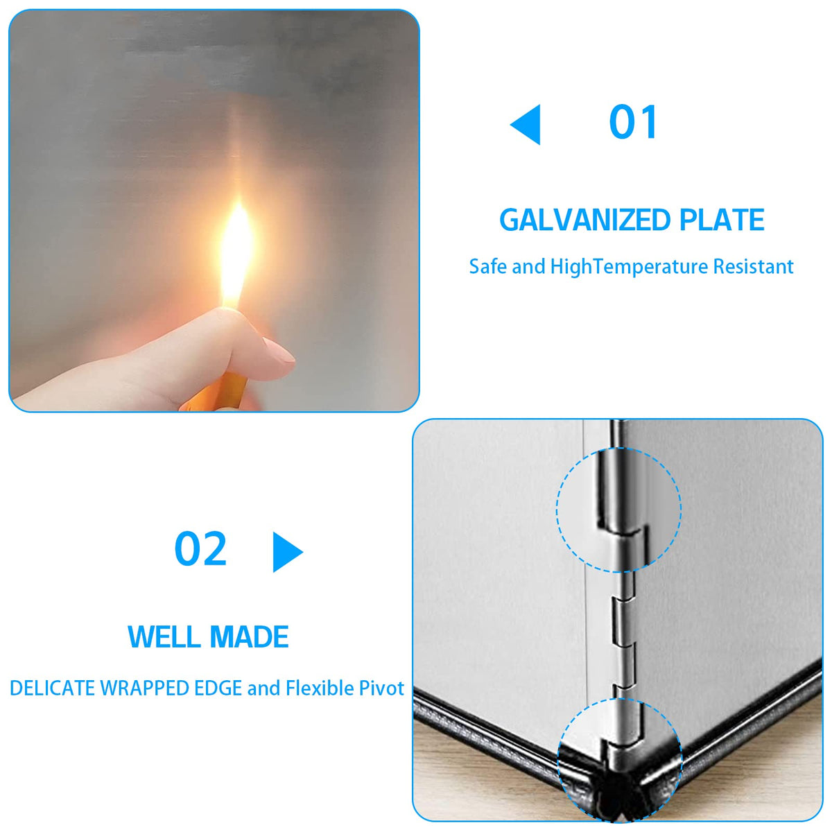 MMUK oil-splatter guard with durable frame shields surrounding surfaces