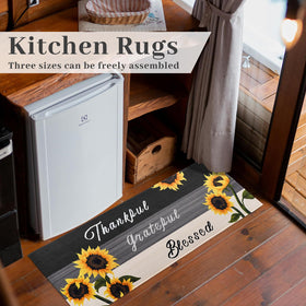 mnccshwuo Sunflower kitchen mat 17x30 inches adds cozy charm to countertop