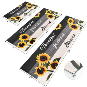 mnccshwuo Sunflower kitchen mat 17x59 inches creates a welcoming entry space
