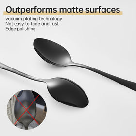 MNLWSP dishwasher-safe flatware supports quick cleanup after meals.