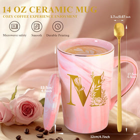 MNZZ gold foil monogram detail on the mug rim