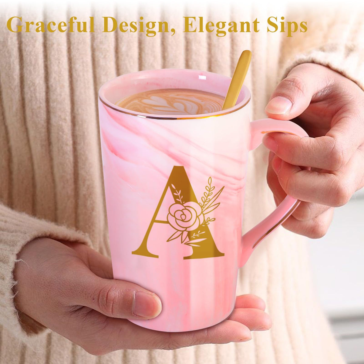 MNZZ large-capacity mug supports generous coffee or tea servings