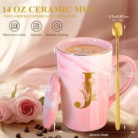 MNZZ mug featuring gold trim around the rim for luxe detail.