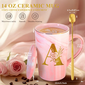 MNZZ pink marble mug showcases elegant design for cozy morning rituals