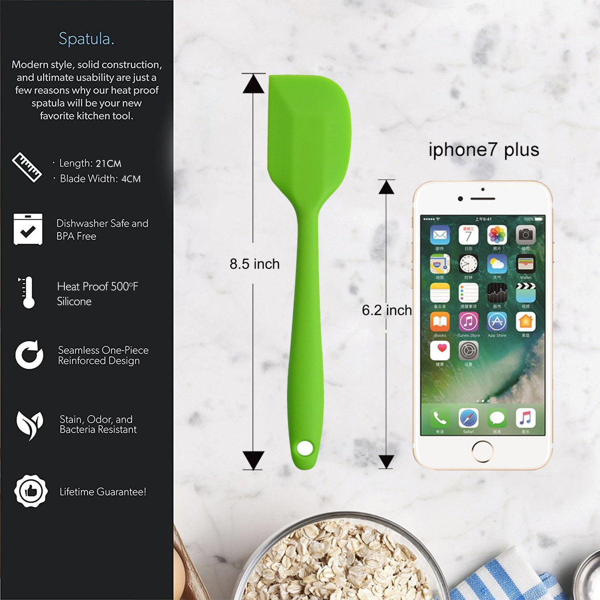 MOACC spatulas with hanging loop design for easy storage