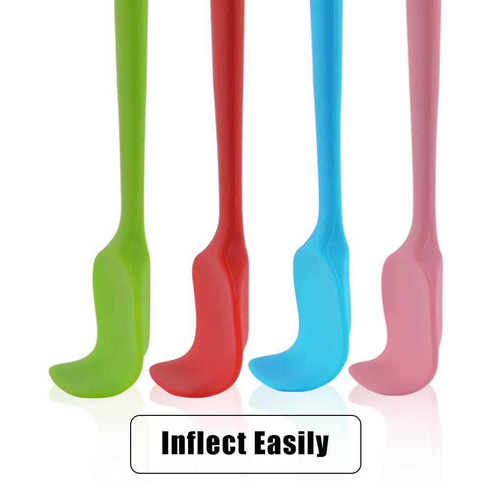 Non-stick friendly silicone protects cookware and makes scraping easy