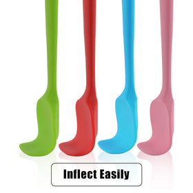 Non-stick friendly silicone protects cookware and makes scraping easy