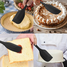 MOACC set6 spatulas gently stir batter in bowls to protect non-stick surfaces