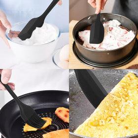MOACC silicone spatulas set6 used as non-stick scraper on cookware