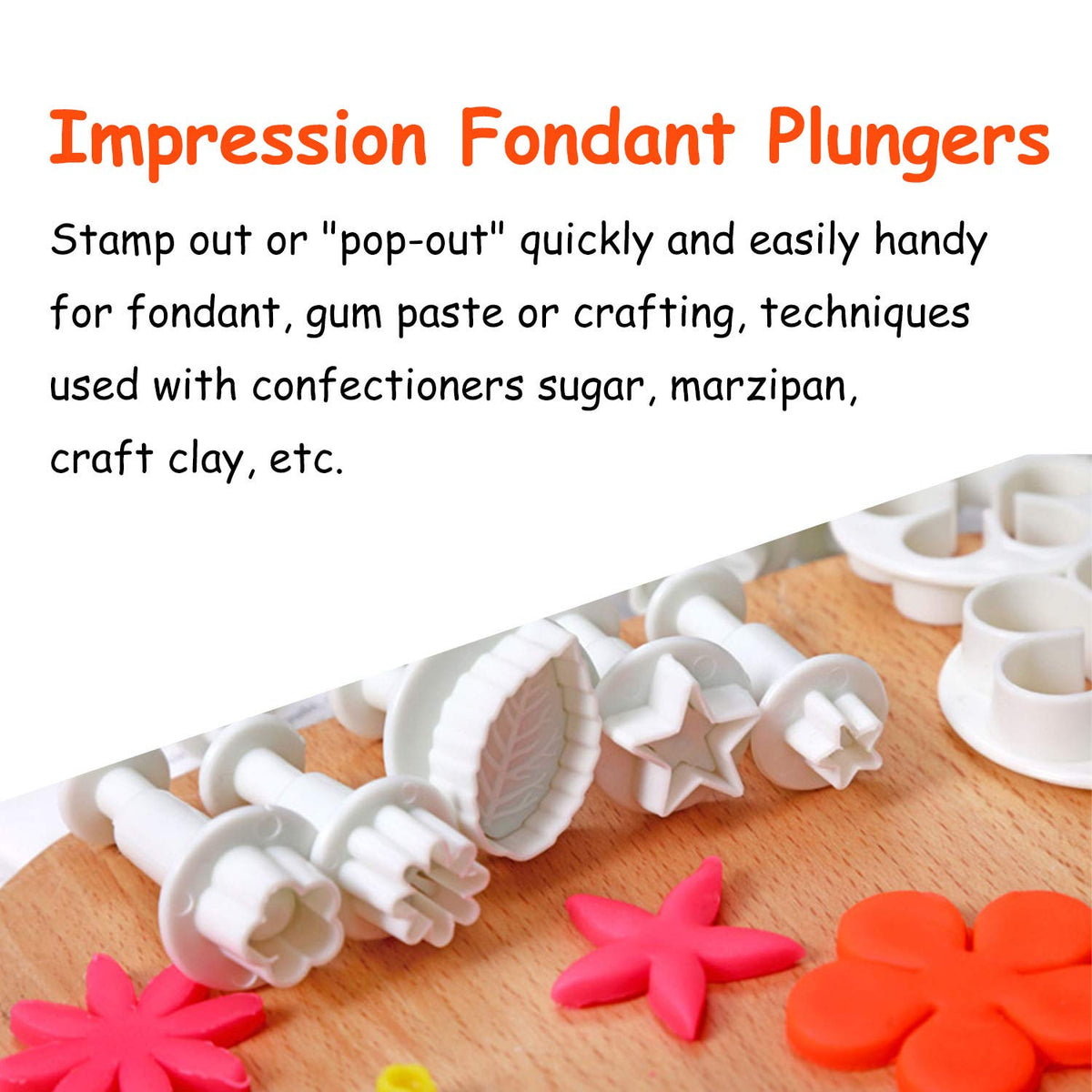 MOACC veined leaf plunger creates realistic leaves for floral cake toppers