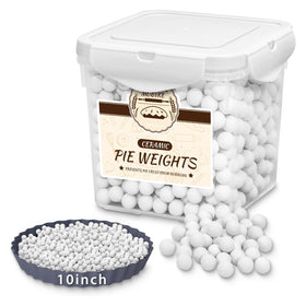 MOBYKE ceramic pie weights 2.2 lb for an even blind bake.