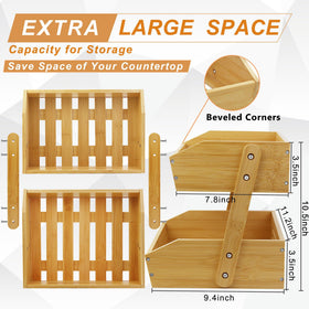 Mobzio bamboo top-tier holds fruit within easy reach.