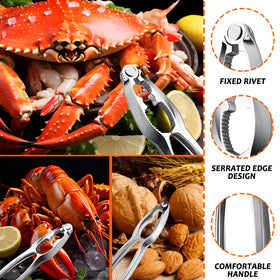 Mobzio crab crackers show jagged teeth for efficient shell cracking.