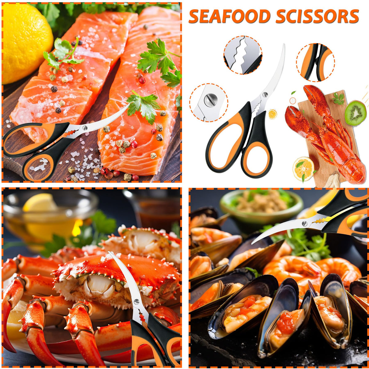 Mobzio crab leg forks and picks for precise meat extraction.