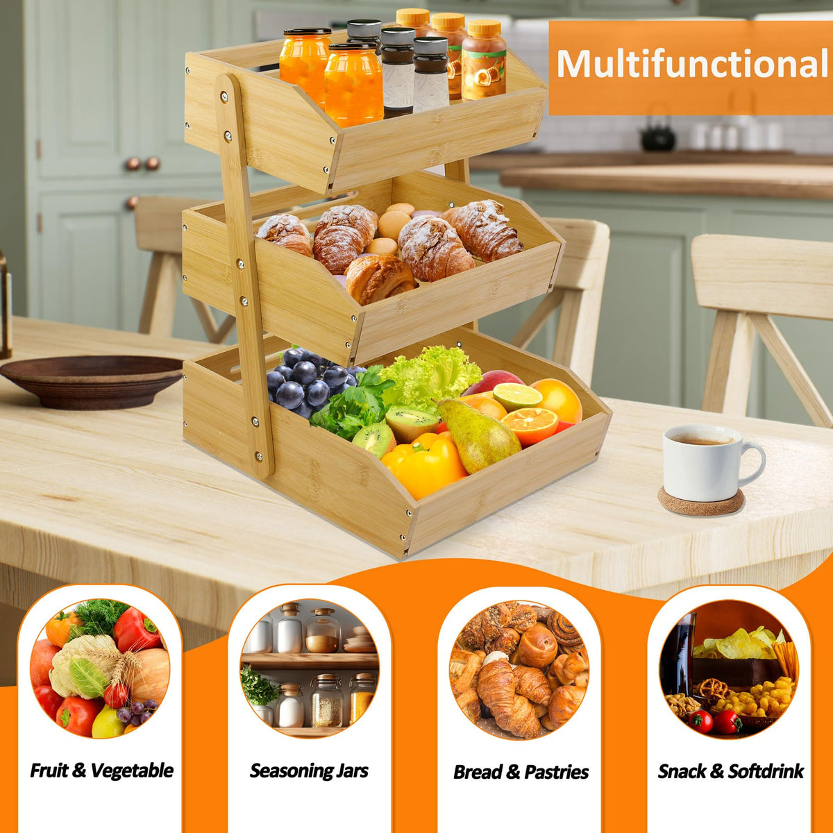 mobzio breathable bamboo basket promotes airflow around produce