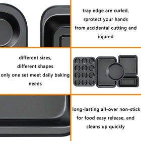 Mobzio muffin pan enables easy removal and even baking.