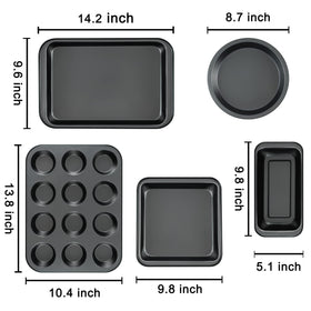 Mobzio roast pan distributes heat for evenly browned roasts.