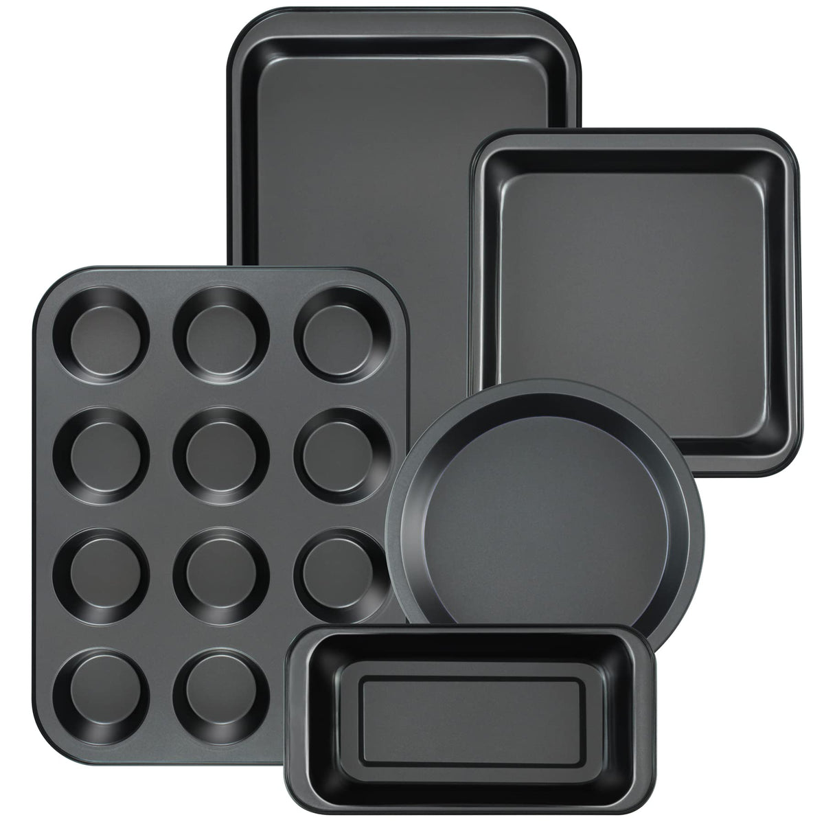 Mobzio round cake pan releases food cleanly for perfect desserts.