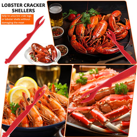 Mobzio seafood scissors with ergonomic grip for safe cutting.