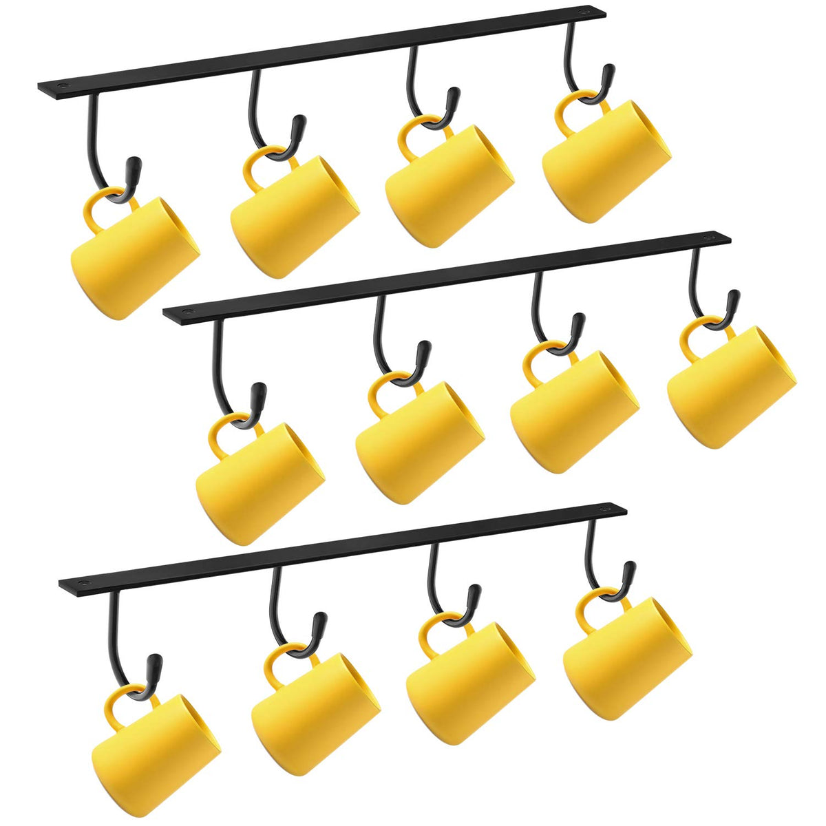 MOCOUM multi-function kitchen hanger demonstrates versatile organization for mugs and utensils.