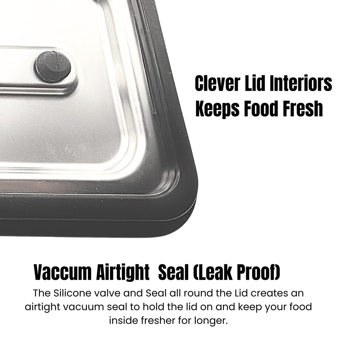 Modaniam bento box in black finish with sleek look.
