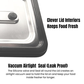 Modaniam bento box in black finish with sleek look.