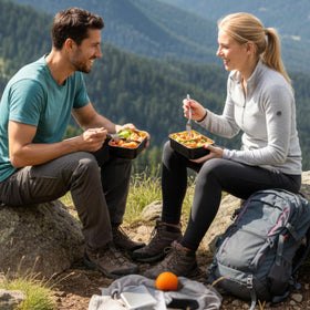 Modaniam compact portable lunch box fits in bags and backpacks