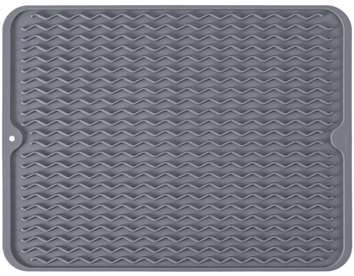 MODENGKONGJIAN dish drying mat 24x18 keeps countertops dry and dishes air-dried efficiently.
