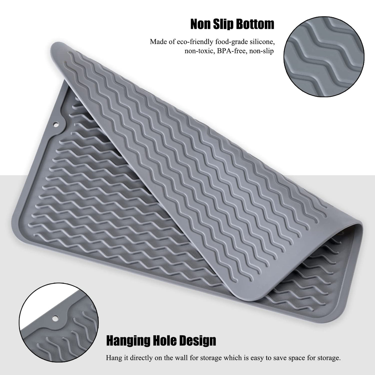 MODENGKONGJIAN easy-to-clean and store mat rolls for compact kitchen organization.