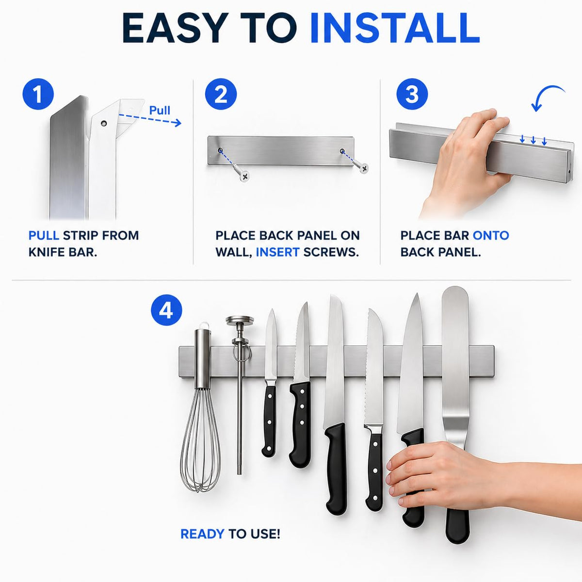 Modern Innovations knife bar used to store keys and everyday essentials