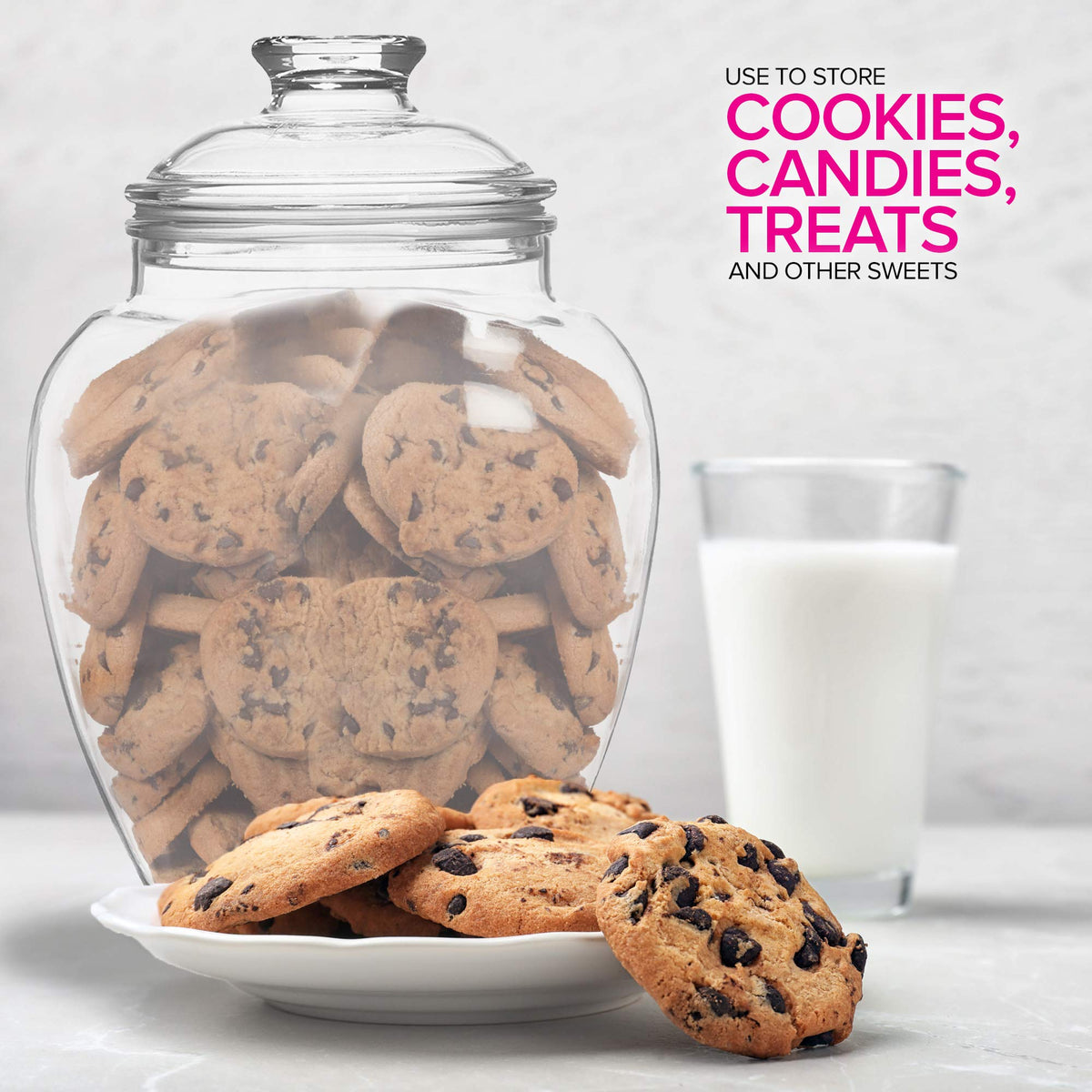 Lid with rubber gasket demonstrates secure storage on a Modern Innovations jar.