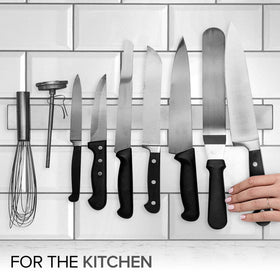 Modern Innovations multipurpose magnet organizer for tools, brushes, and utensils.