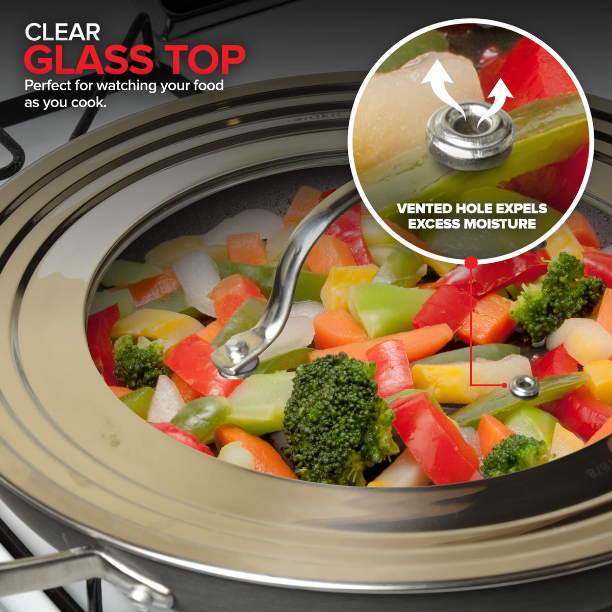 Modern Innovations lid fitting 8.25–12 inch cookware to reduce clutter