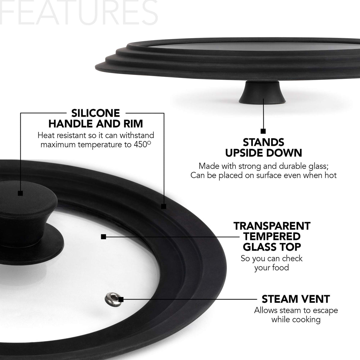 Modern Innovations glass top lid shows vent hole to prevent moisture buildup.