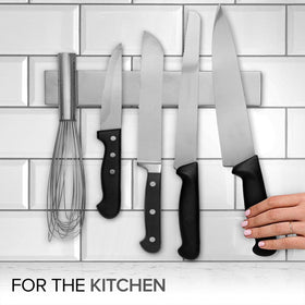 Modern Innovations satin stainless finish enhances kitchen decor while keeping tools within reach