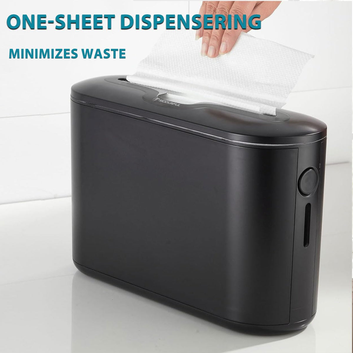 Modunful compact folded towel holder suitable for desktop setups.